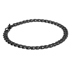 MIRA Cuban svart herraarmband | 2 breiddir