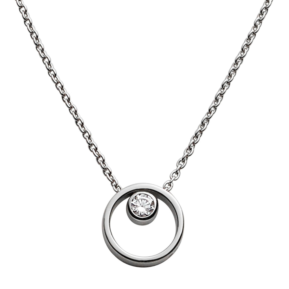 SKAGEN Linje hálsmen með zirkonia SKJ0833