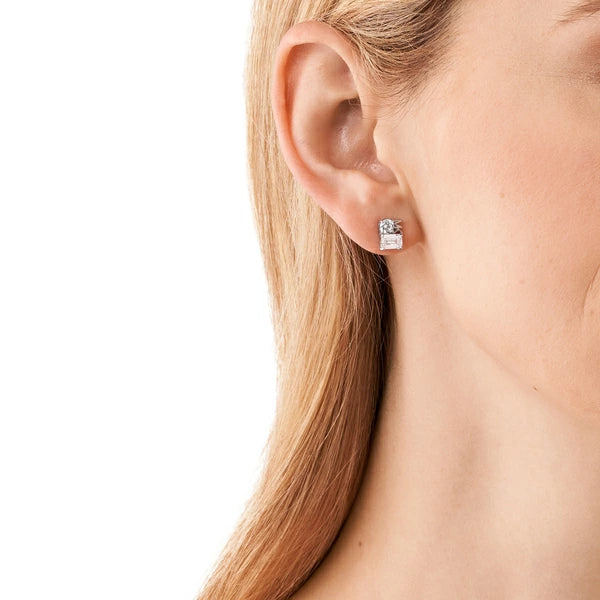 MICHAEL KORS Mixed Stone Stud silfureyrnalokkar með zirkonia