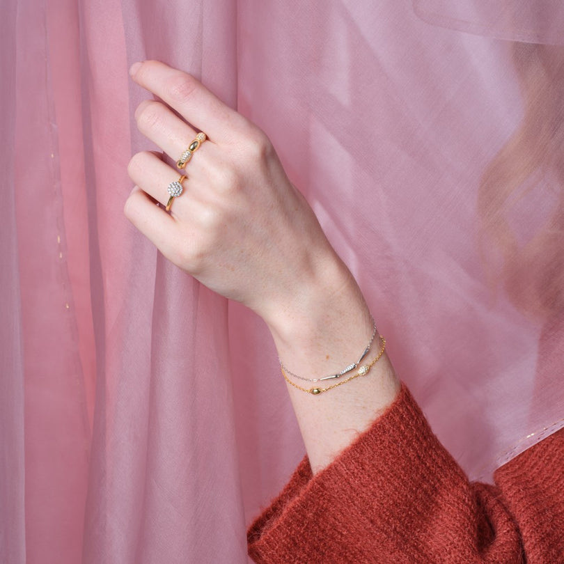 JOANLI Romy gyllt silfurarmband með zirkonia