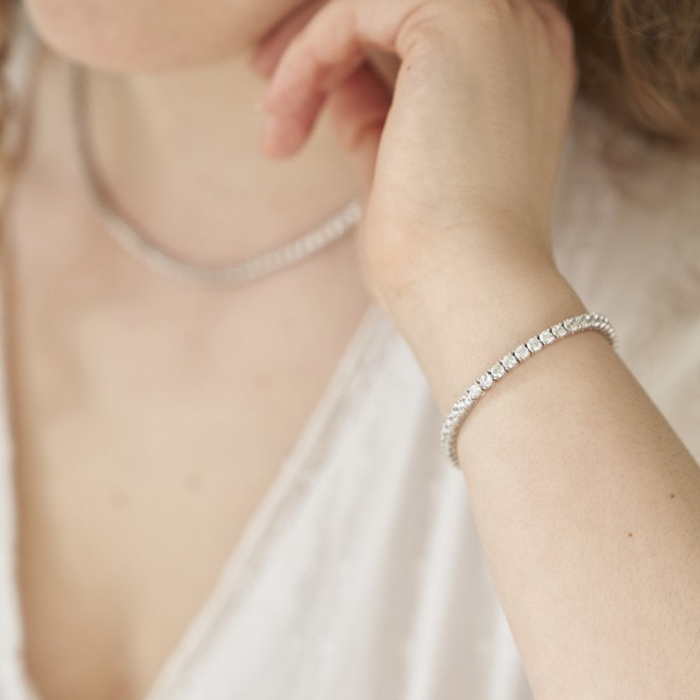 JOANLI Karen silfurarmband með zirkonia