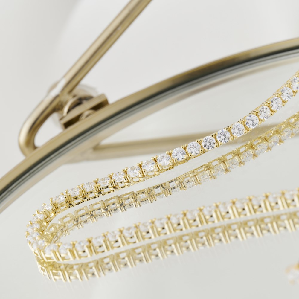 JOANLI Karen gyllt silfurhálsmen með zirkonia ●155942