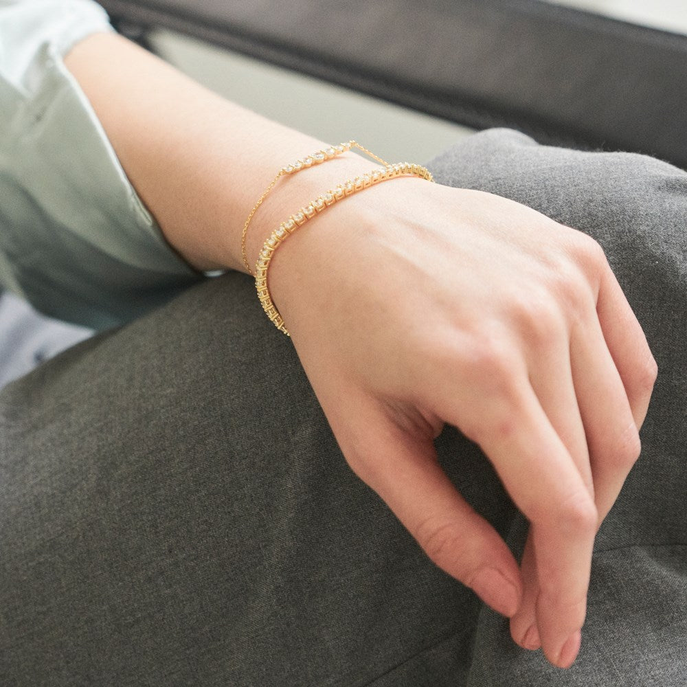 JOANLI Karen gyllt silfurarmband með zirkonia