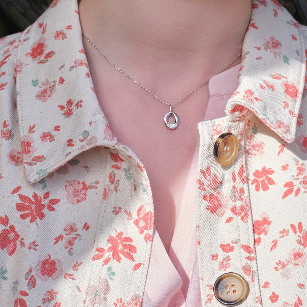 JOANLI Olga silfurhálsmen með zirkonia ●030900