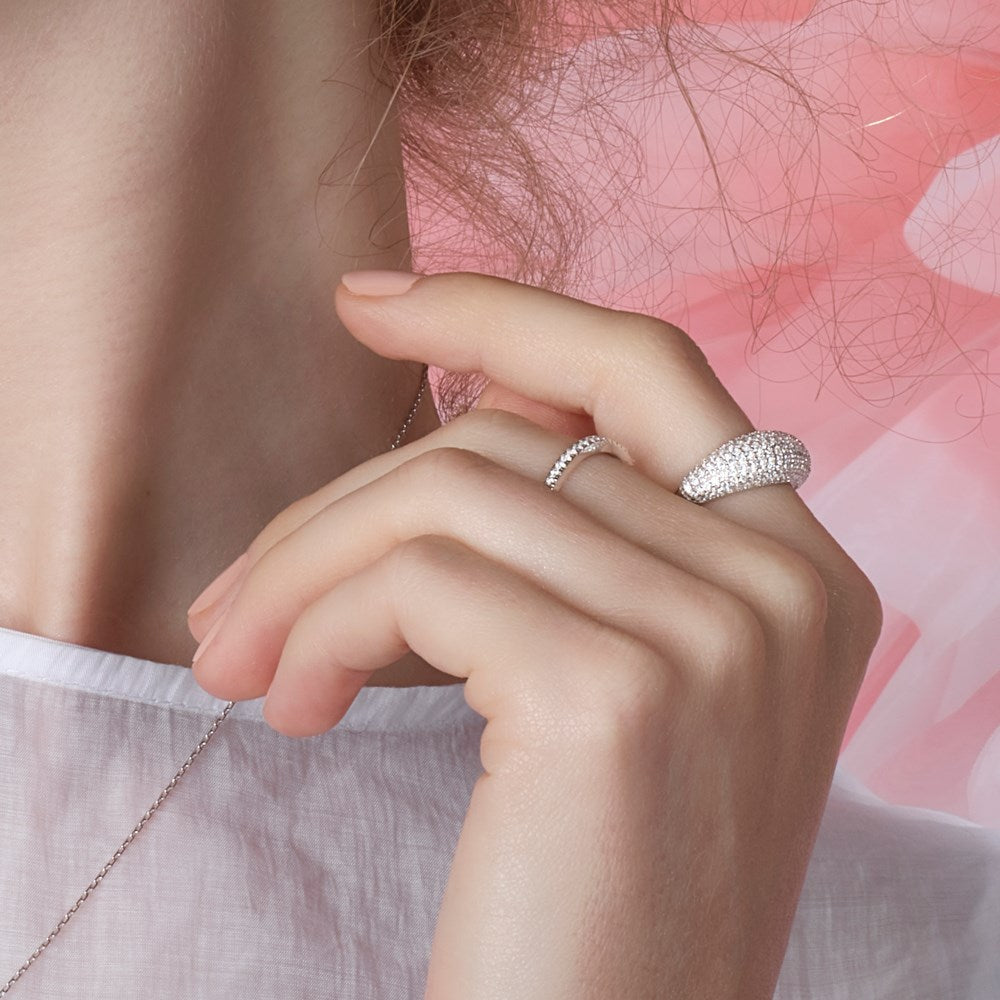 JOANLI NOR Paula silfurhringur með zirkonia ●350950