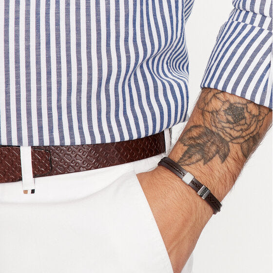 FOSSIL Essentials brown men's bracelet JF04133
