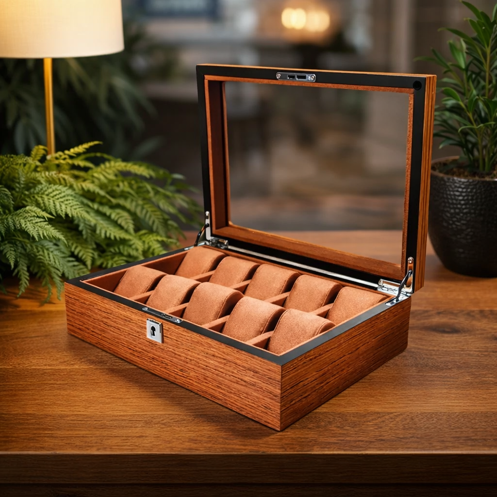 Úraskrín úr við fyrir 10 úr