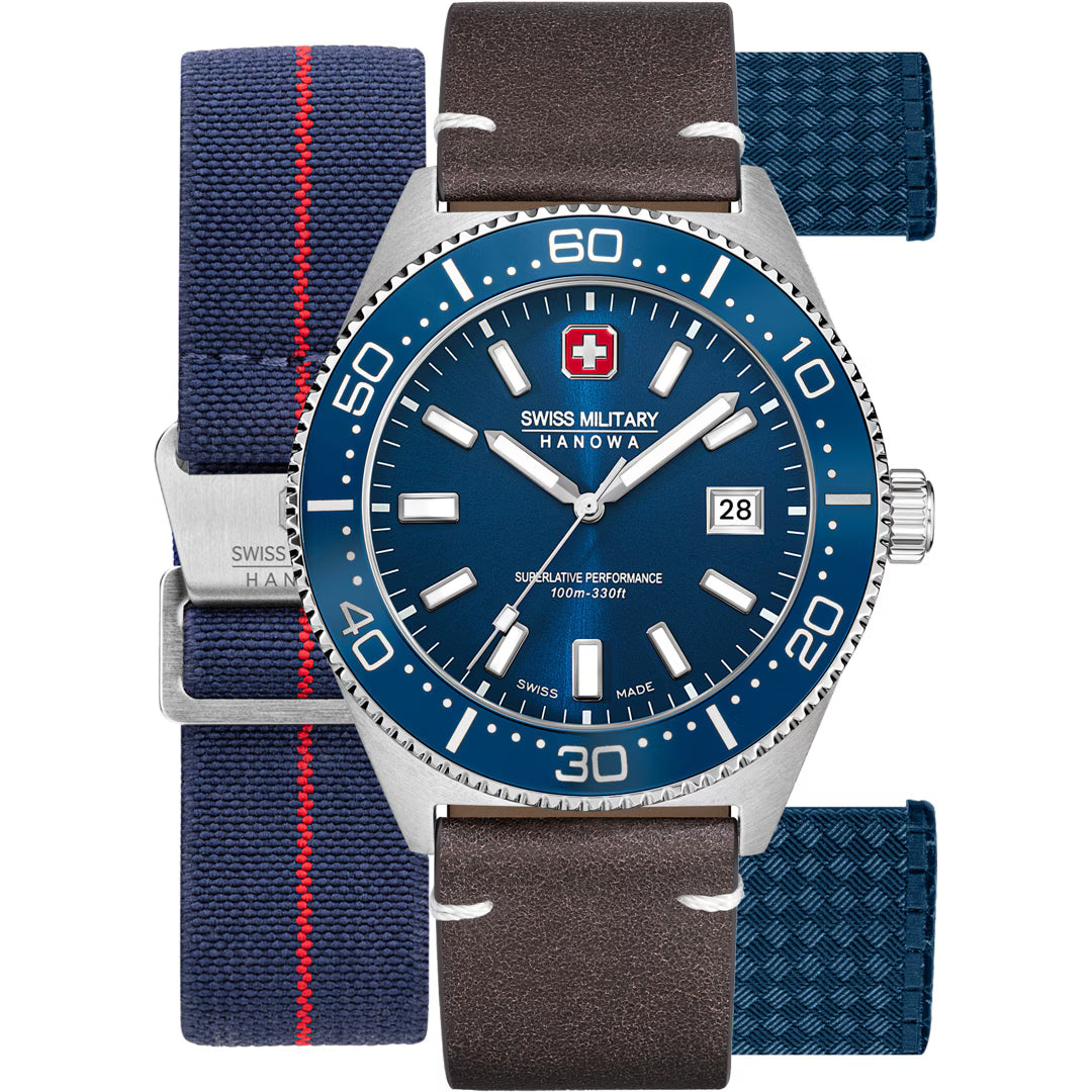 SWISS MILITARY HANOWA Nomad gjafasett 43mm