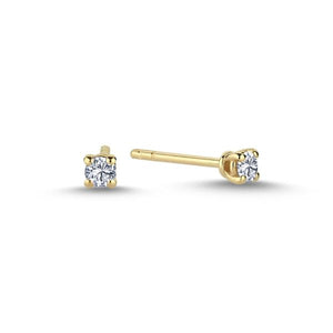 NURAN Gulleyrnalokkar 14kt "The One" með 2x 0.07ct demöntum