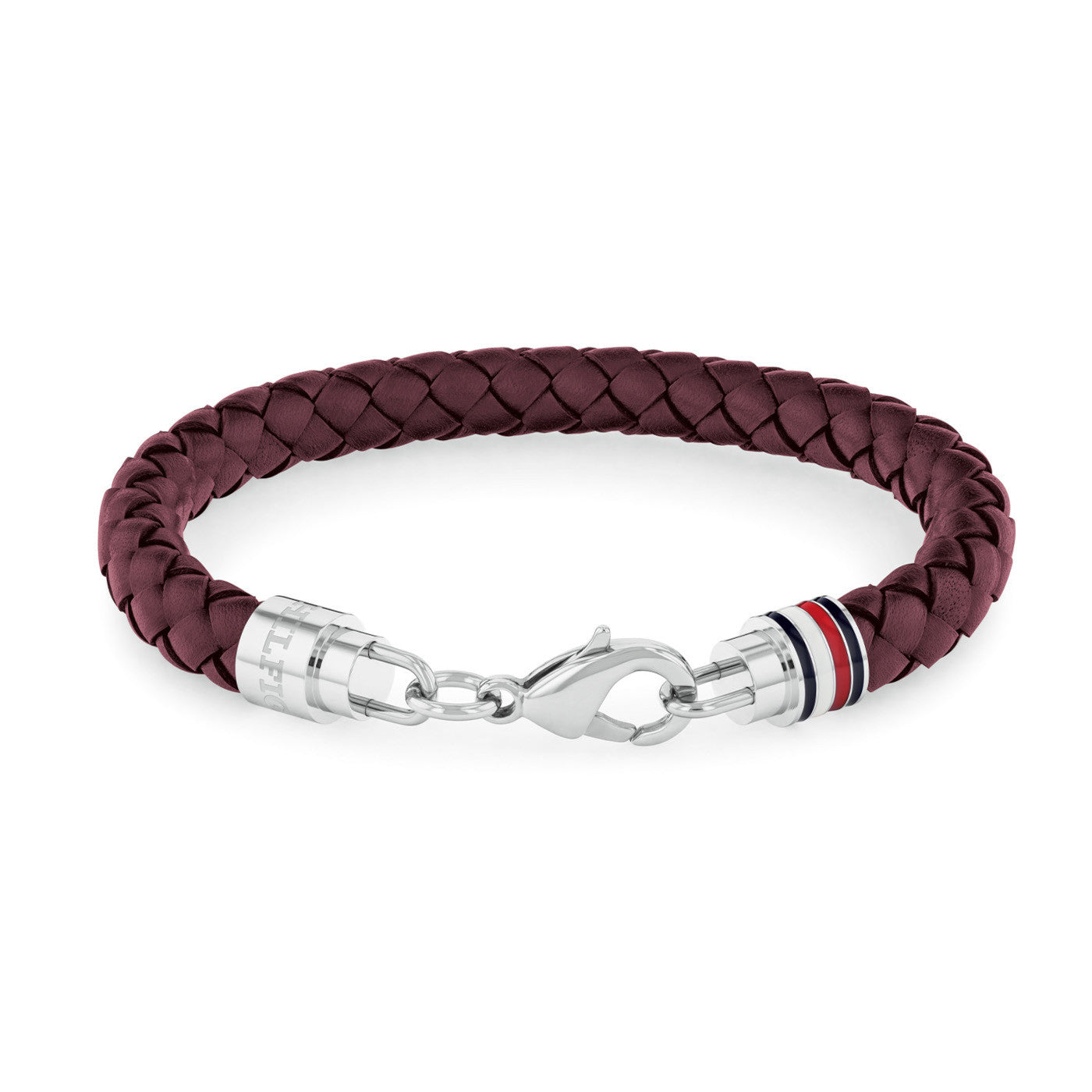 TOMMY HILFIGER Braided brúnt leður herraarmband