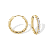 MIRA Hoops gold-plated earrings with zirconia