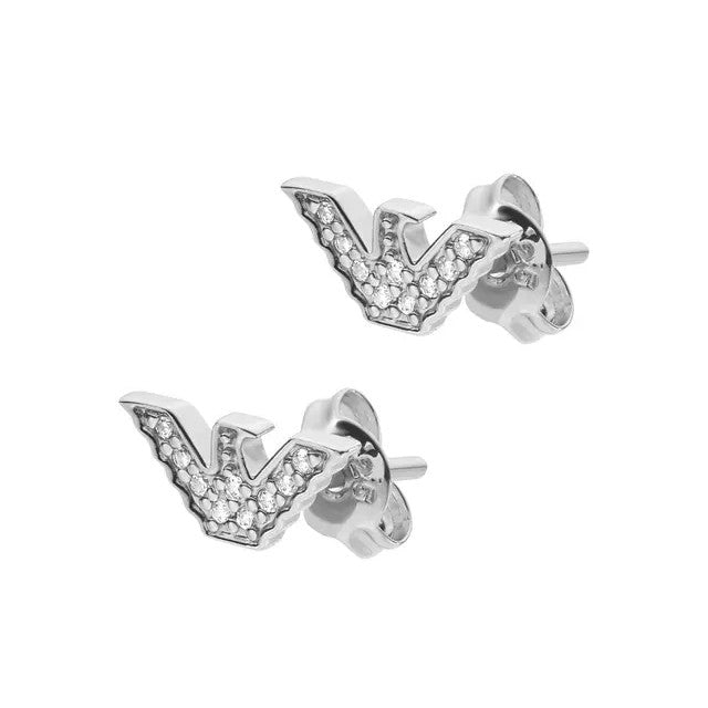 ARMANI silfureyrnalokkar með zirkonia