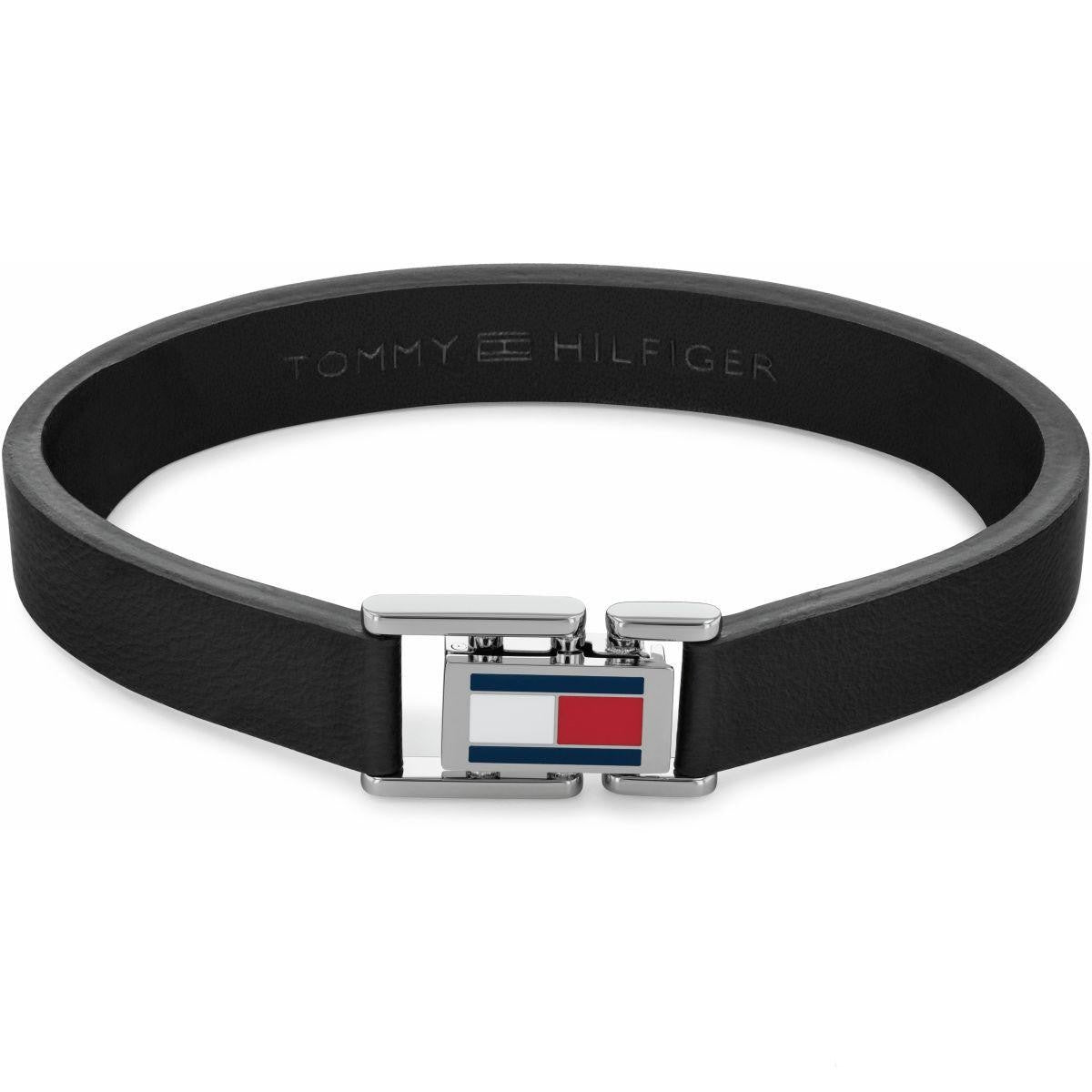 TOMMY HILFIGER Casual svart leður herraarmband