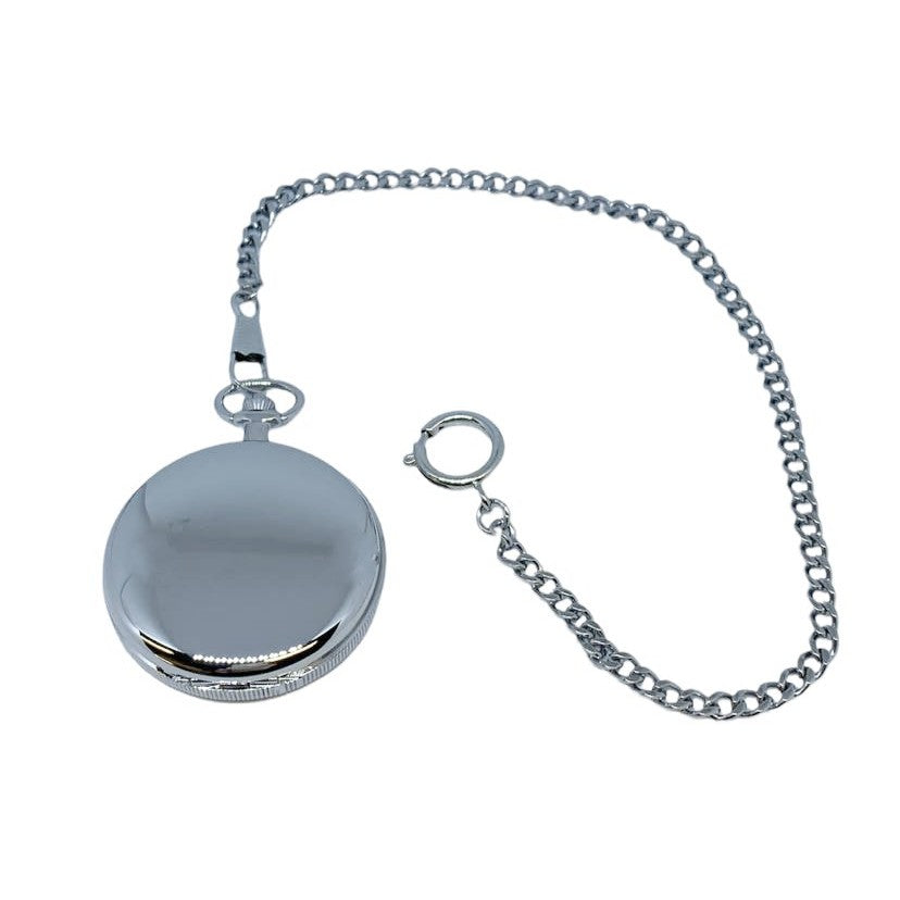 Silfurlitað vasaúr, upptrekkt