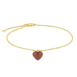 NORDAHL You gold-plated bracelet with red Onyx ●829 016-3