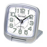 RHYTHM silver travel alarm clock