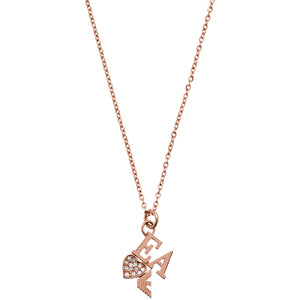 ARMANI Sentimental rósagyllt hálsmen með zirkonia EGS2834