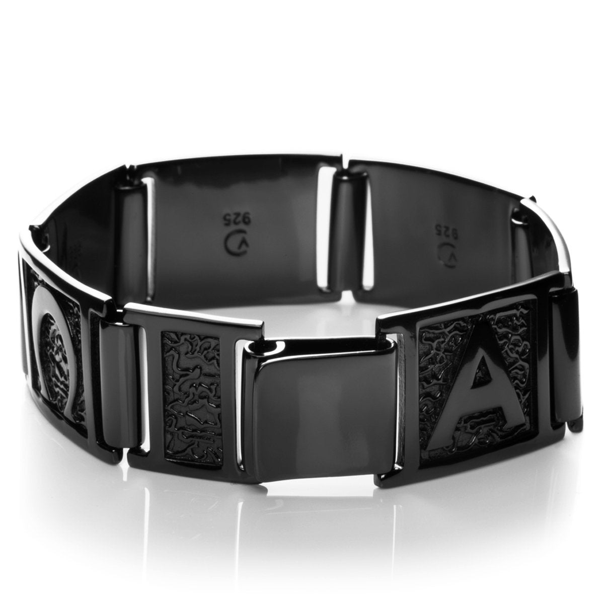 VERA DESIGN Infinity svart silfurarmband, small