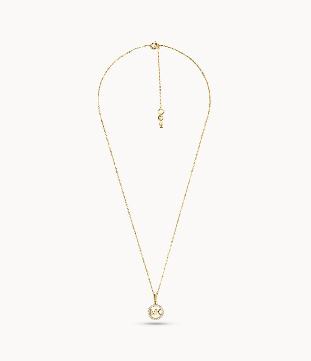 MICHAEL KORS gyllt hálsmen með zirkonia