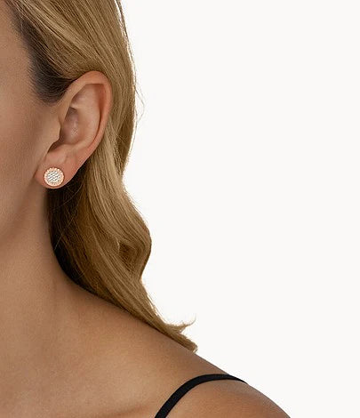 MICHAEL KORS rósagylltir eyrnalokkar með zirkonia