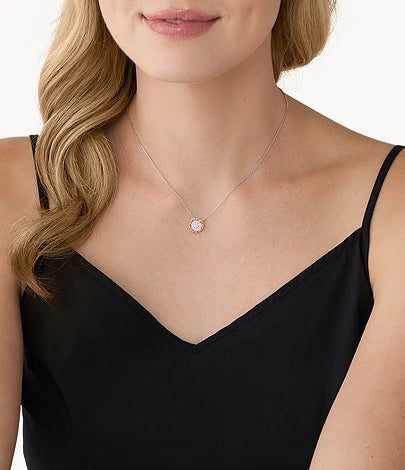 MICHAEL KORS rósagyllt hálsmen með zirkonia