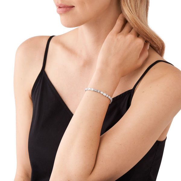 MICHAEL KORS Mixed Stone Tennis silfurarmband með zirkonia