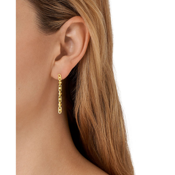 MICHAEL KORS Astor Link gylltir eyrnalokkar