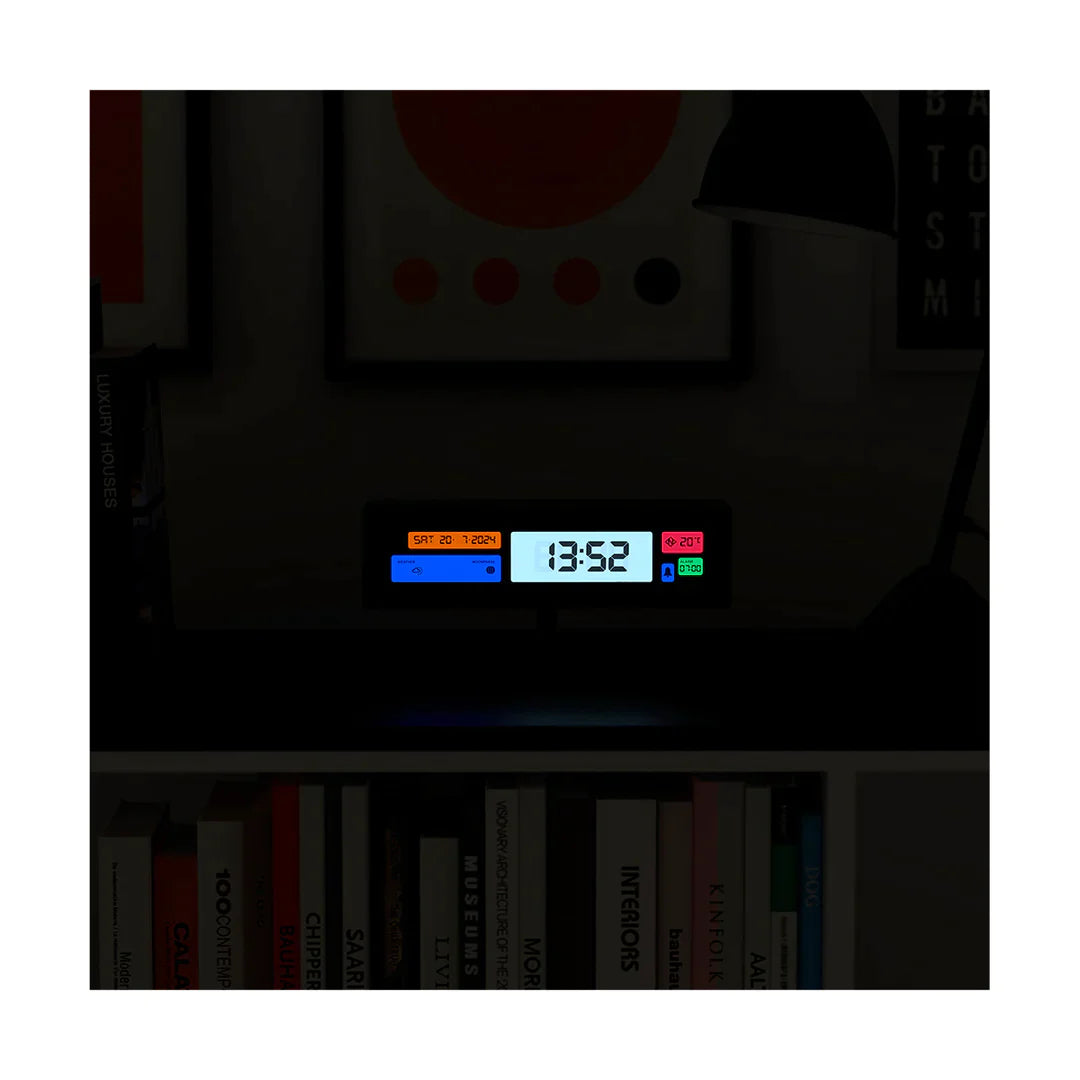 SPACE HOTEL Supergenius LED stafræn borð/vekjaraklukka