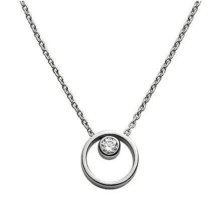 SKAGEN Linje hálsmen með zirkonia