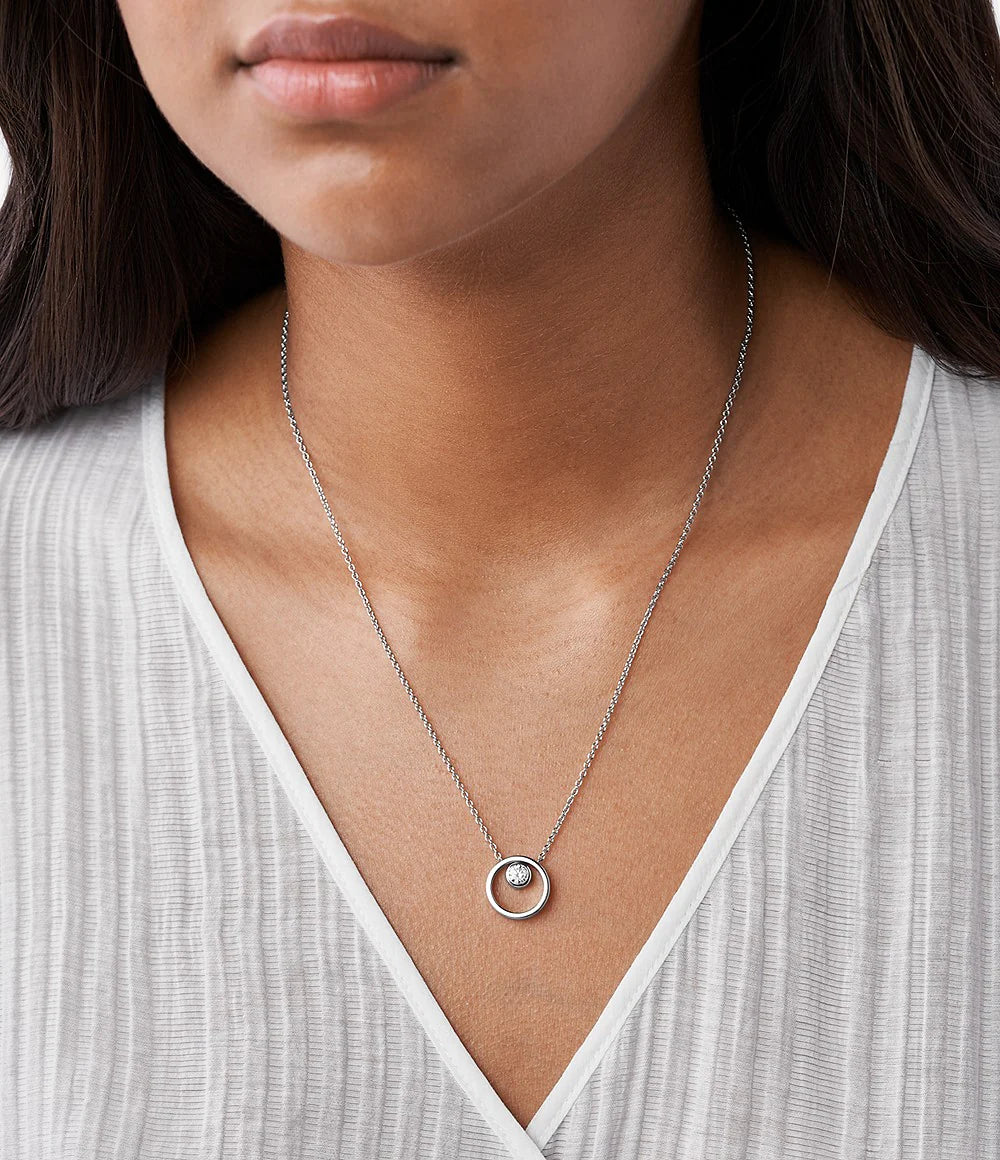 SKAGEN Linje hálsmen með zirkonia