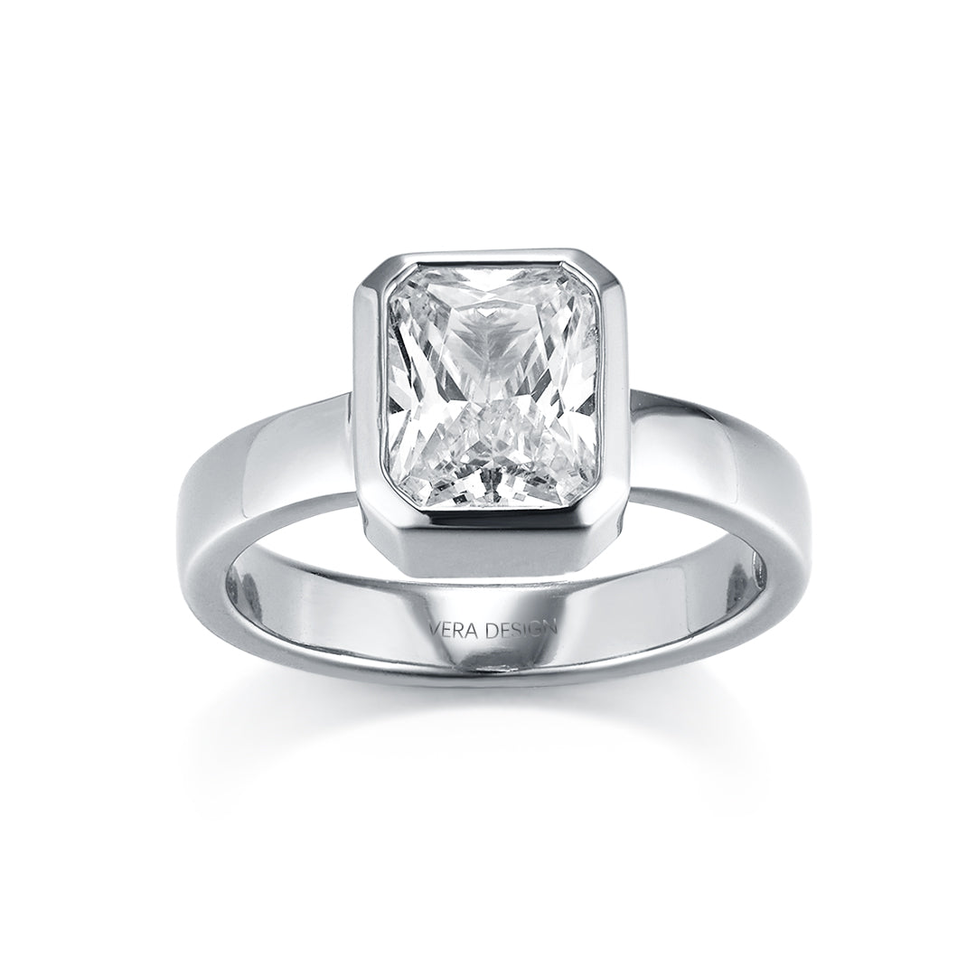 VERA DESIGN Father Midi silfurhringur með zirkonia