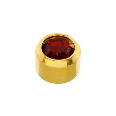Stál skotlokkar með gyllingu, 12 litir (mánaðarsteinar) 4mm