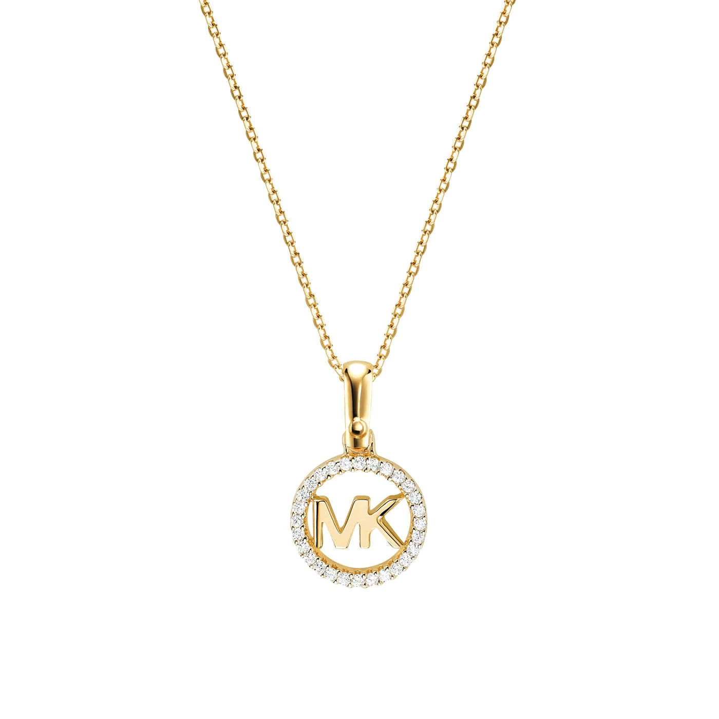 MICHAEL KORS gyllt hálsmen með zirkonia