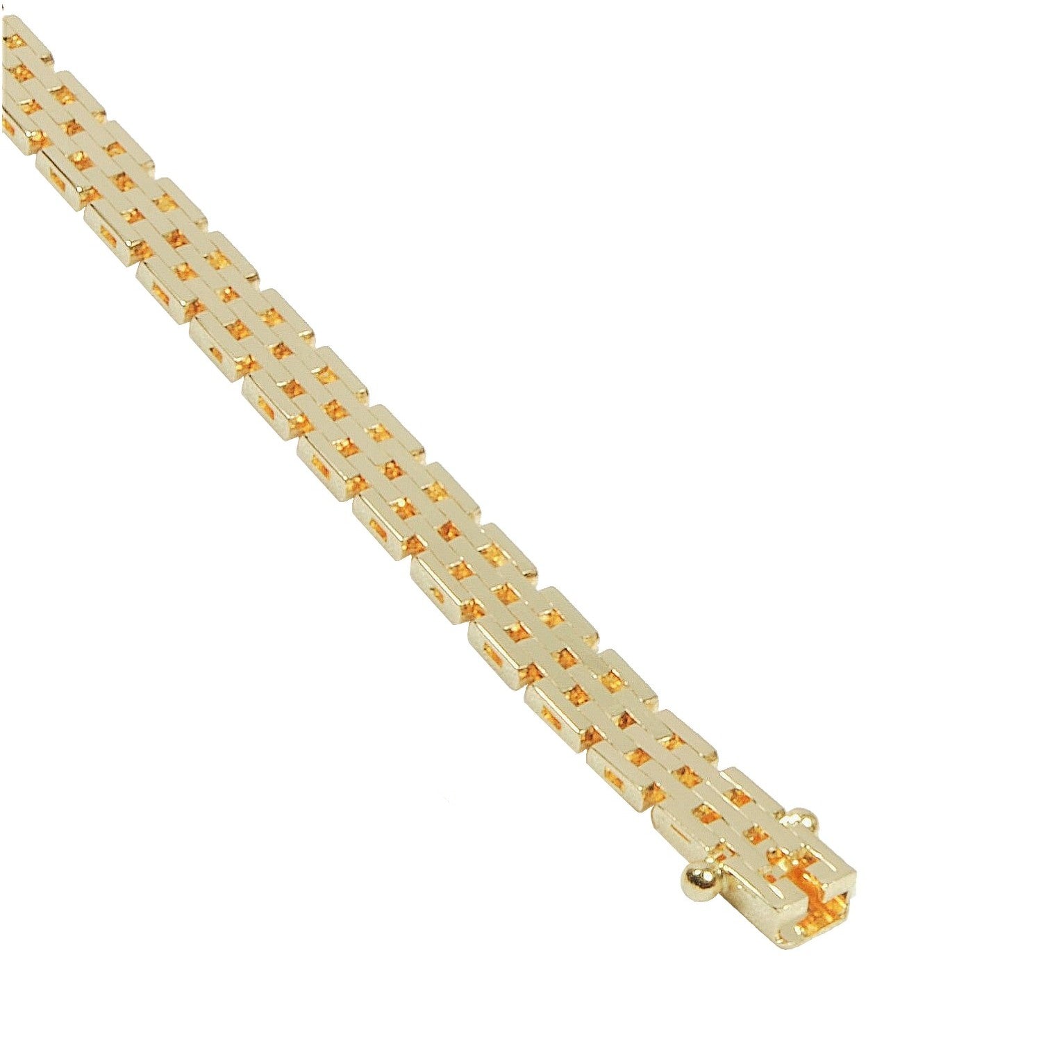 Gullarmband múrsteinamynstur 14k | 3 breiddir