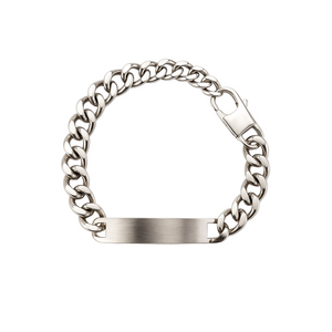 MIRA Chester brushed men's bracelet with plate for engraving