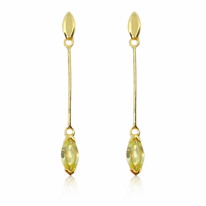 Gulleyrnalokkar 14kt með peridot steinum