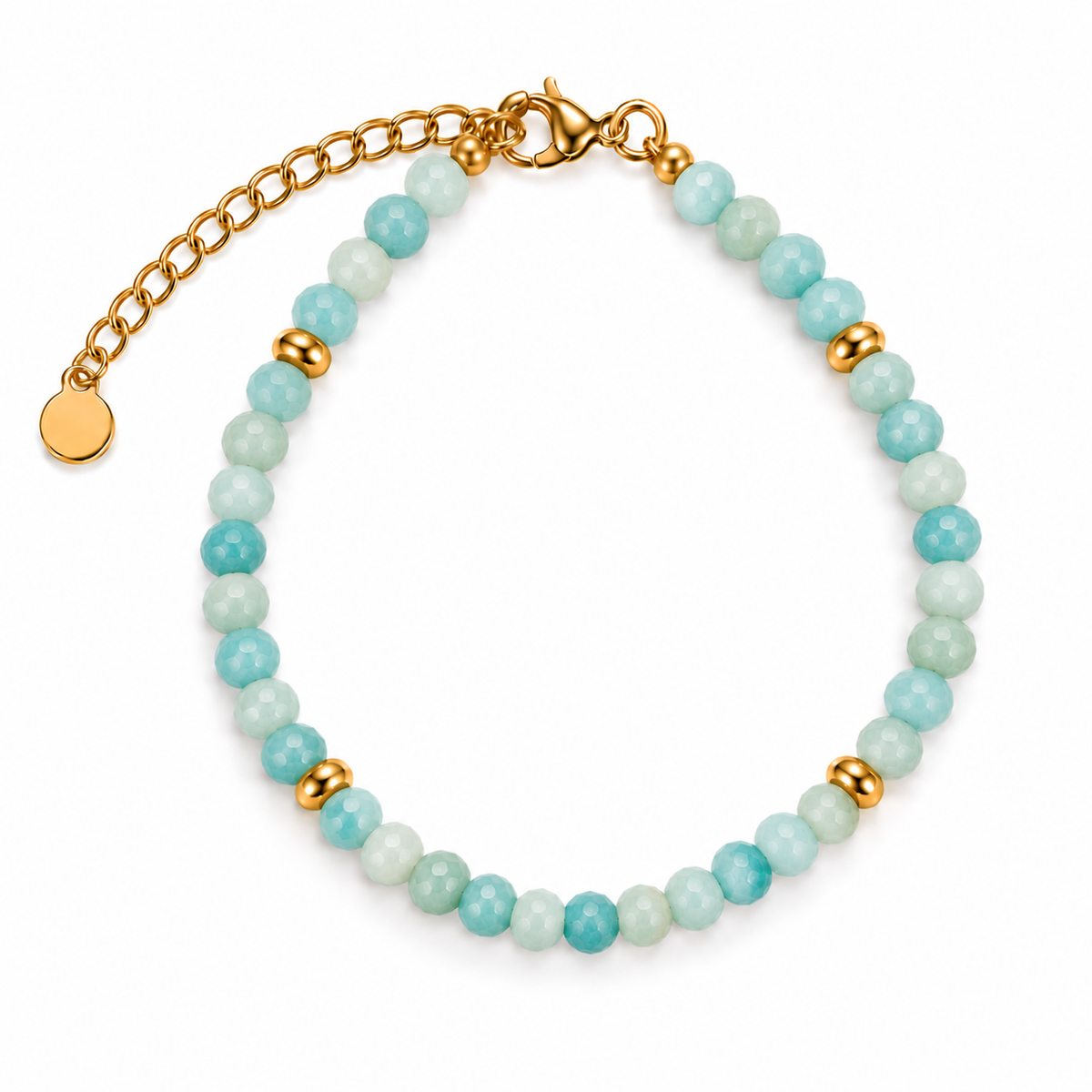 MIRA Gem gold-plated stone bracelet | Amazonite