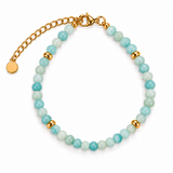 MIRA Gem gold-plated stone bracelet | Amazonite
