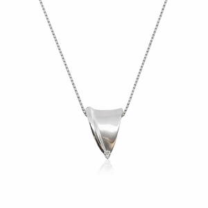 14kt White Gold Necklace with 0.01ct Diamond