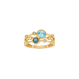 SIERSBØL Gold Ring 14kt with Blue Topaz