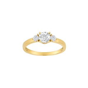NORDAHL 8kt gullhringur með zirkonia ●490300