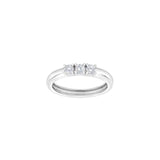 JOANLI Obi silver ring with 3 zirconia ●330950