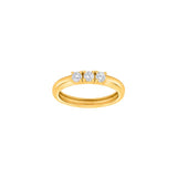 JOANLI Obi gold-plated silver ring with 3 zirconia ●335950
