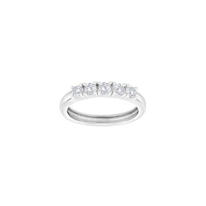 JOANLI Obi silver ring with 5 zirconia ●340950