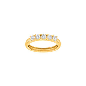 JOANLI Obi gold-plated silver ring with 5 zirconia ●513459
