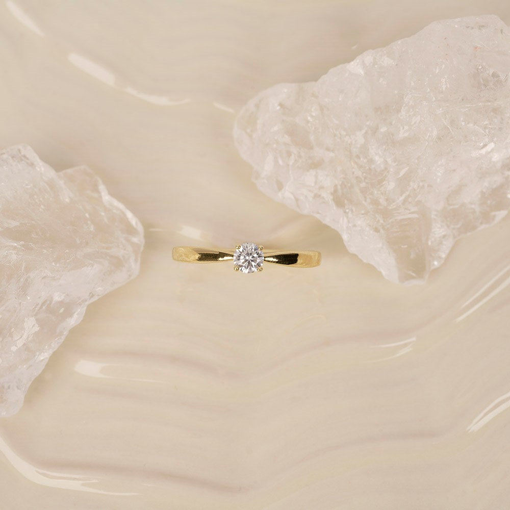 SIERSBØL LUXURY 14kt gullhringur með lab grown demanti 0,25ct ●480500