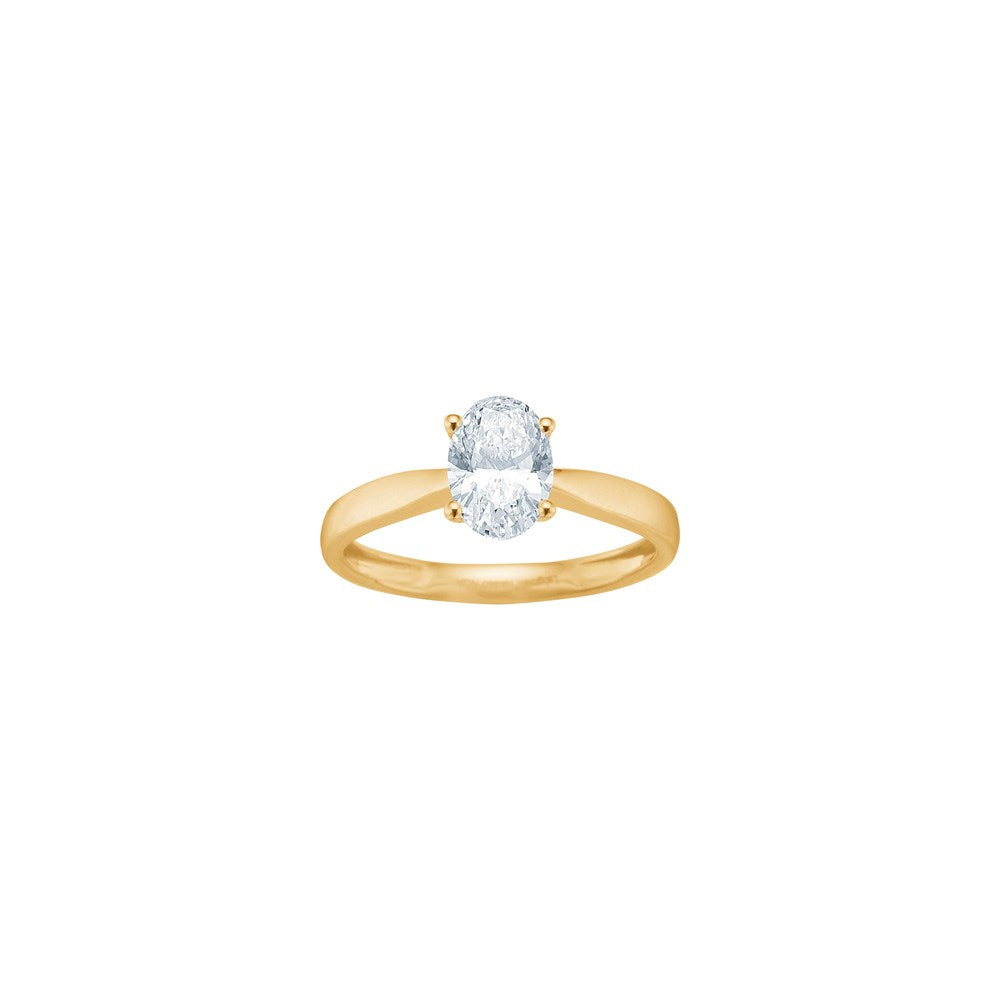 SIERSBØL LUXURY 14kt gullhringur með sporöskjulaga lab grown demanti 1,00ct ●660500