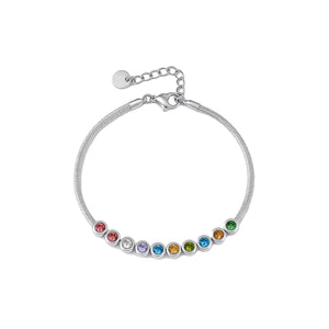MIRA Ellie armband með lituðum zirkonia