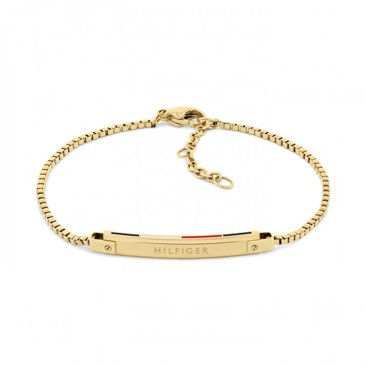 TOMMY HILFIGER gyllt dömuarmband