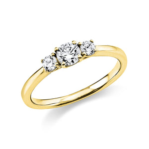 Gullhringur 14kt með 0.31ct demöntum